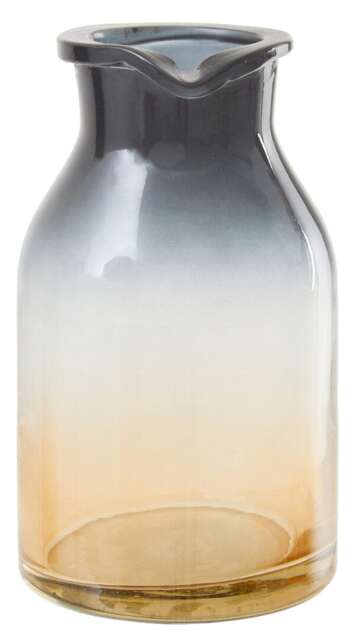 Glynn Black And Gold Small Vase Black Black, Clear, Gold
