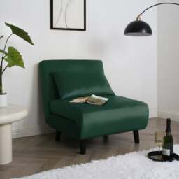 Aurora 1 Seat Sofa Bed Green Velvet