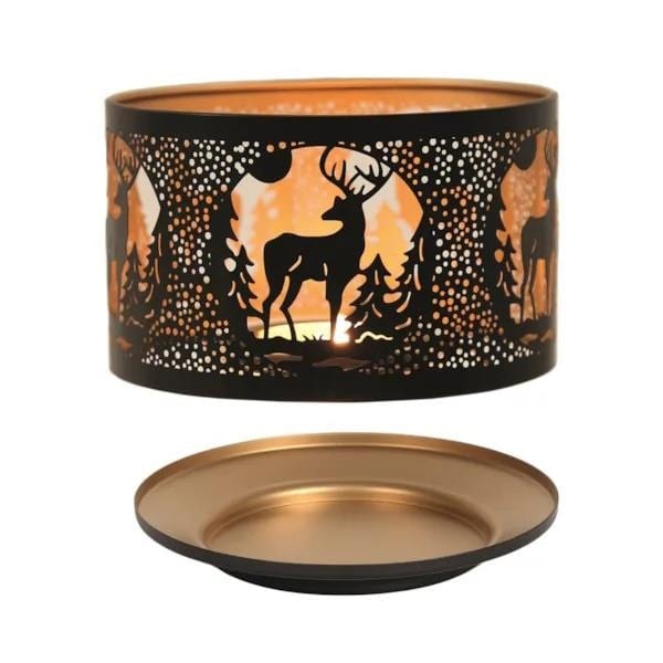Aroma Candle Shade & Tray Set 15cm Black - Stag Black 1