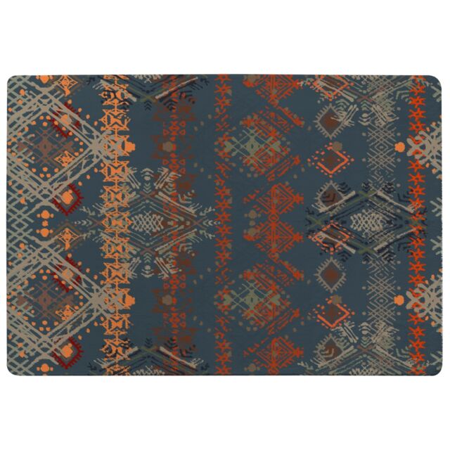 Ethnic Boho Distressed Pattern Rug Multi