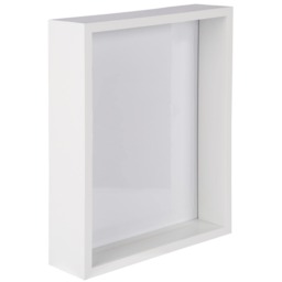 "Nicola Spring 8 x 10"" Deep Photo Frame - White - 3D Deep Box Picture Frame Portrait Display Case (27.5 x 22.5cm)"