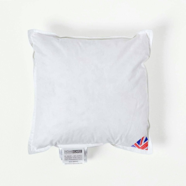 "Homescapes Luxury Duck Down Cushion Pad Insert Inner 35 x 35 cm (14 x 14 inches) White 35 x 35 cm (14 x 14"")"
