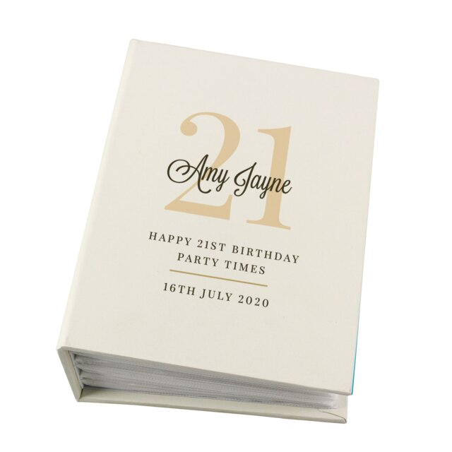 Personalised Birthday 6x4 Photo Album White
