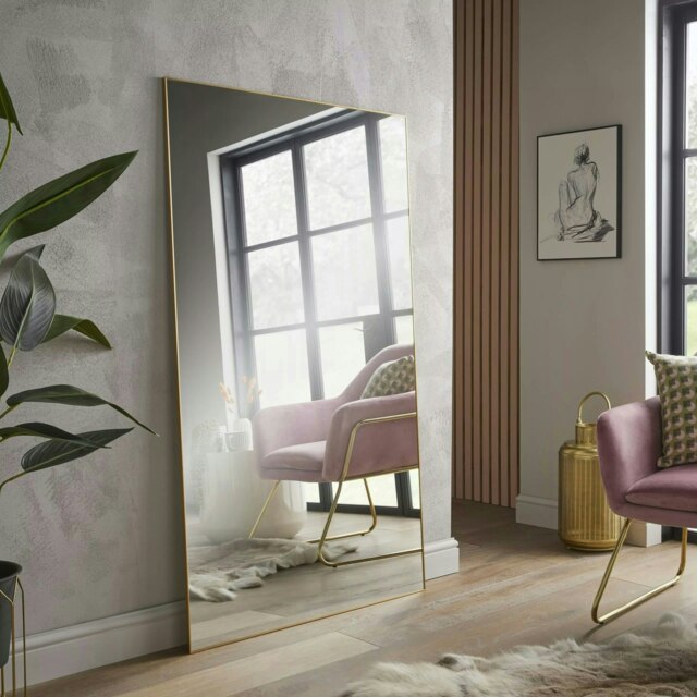 Islington Contemporary Mirror Gold H 150cm x L 85cm 1