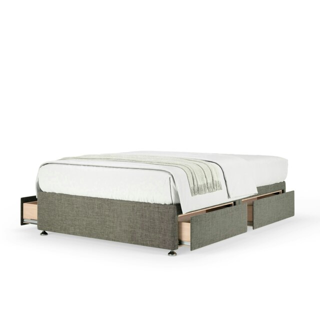 Majestic 1000 Pocket Sprung Slate Linen 4 Drawer Divan Set Double