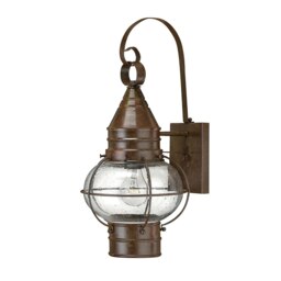 Cape Cod 1 Light Outdoor Medium Wall Lantern Light Sienna Bronze, E27