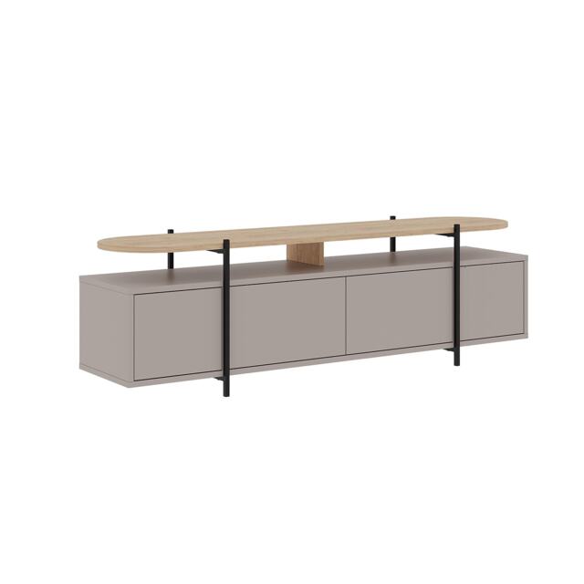 Decortie Hanley TV Stand 160x39x49.5cm Mocha Grey