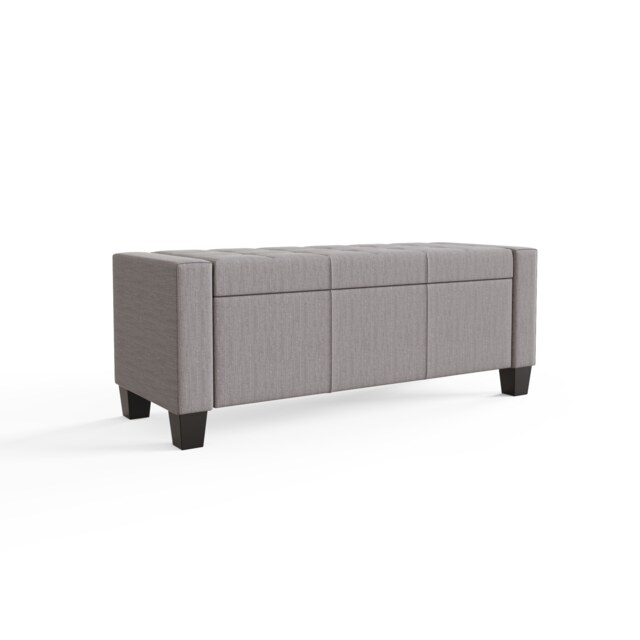Verona Ottoman Storage Bench Grey Grey