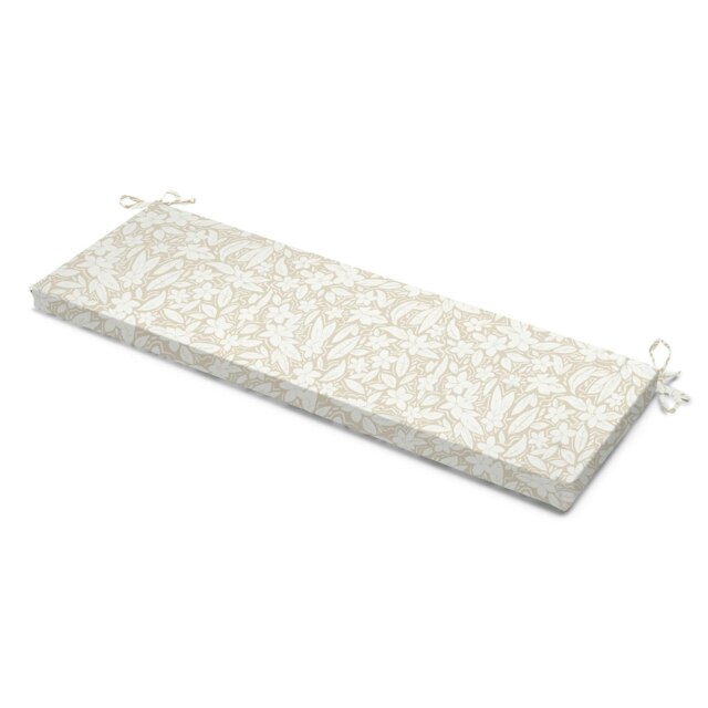 Blossom Cream Garden Bench Pad Cream White 45cm x 125cm x 5cm 1