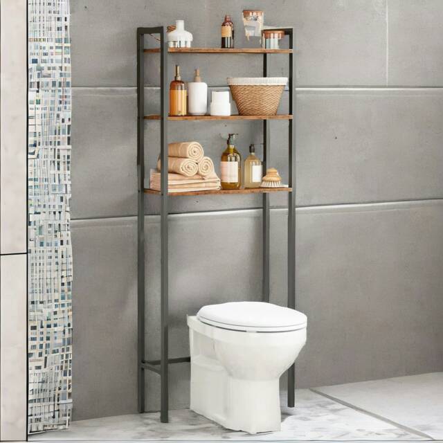 Over Toilet Storage Unit Brown