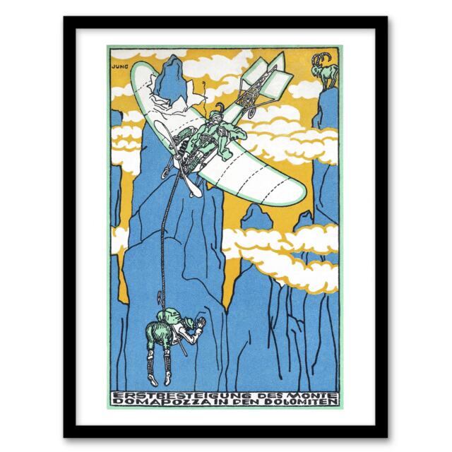 Moriz Jung First Ascent of Monte Domapozza in Dolomites Framed Wall Art Print A3