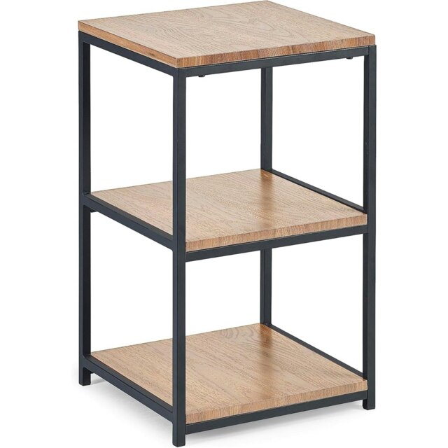 Classic Sonoma Oak Tall Narrow Side Table Brown Brown