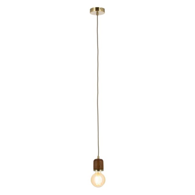 BHS Seth Single Pendant Brown Oak 1