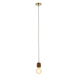 BHS Seth Single Pendant Brown Oak 1