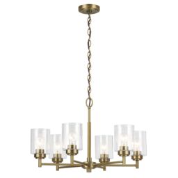 Kichler Winslow Multi Arm Pendant Ceiling Light Classic Natural Brass 6x E27