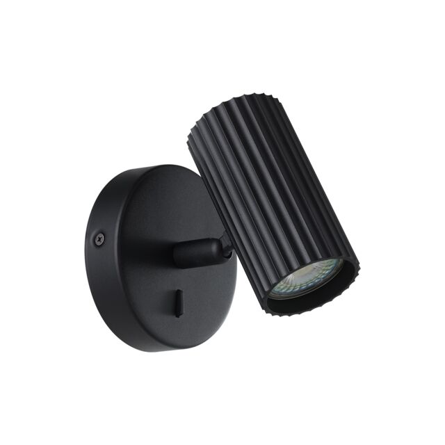 EGLO Portillo Aluminium & Steel Modern Wall Spotlight, Black