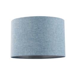 Contemporary and Sleek Blue Nova Plain Linen Fabric Drum Lamp Shade 60w Maximum Blue Blue 1