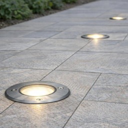 CGC Lighting NOLA 10 cm Stainless Steel Effect Inground Deck Light GU10 IP67 Silver Stainless steel effect Height: 10 cm, Width: 10 cm