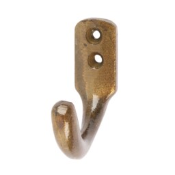 Hammer & Tongs Single Coat Hook - W20mm x H55mm - Brass Gold Brass One Size