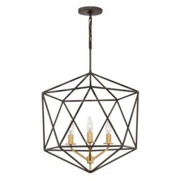 Astrid 3 Light Cage Pendant Chandelier Metallic Matte Bronze