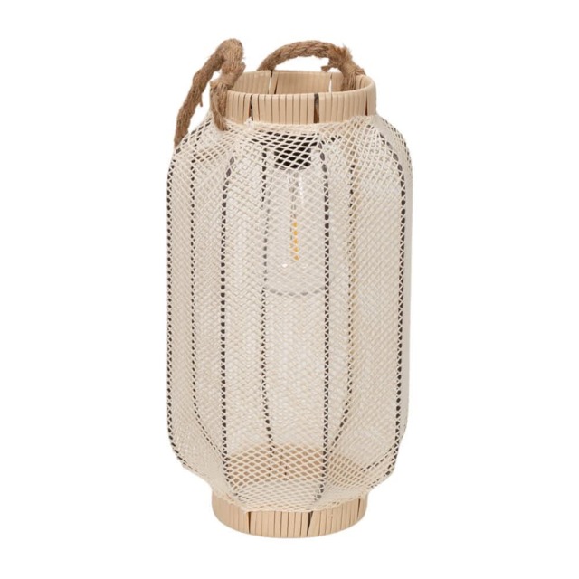 ValueLights Solar Power Outdoor Natural Mesh Lantern Garden Light Cream
