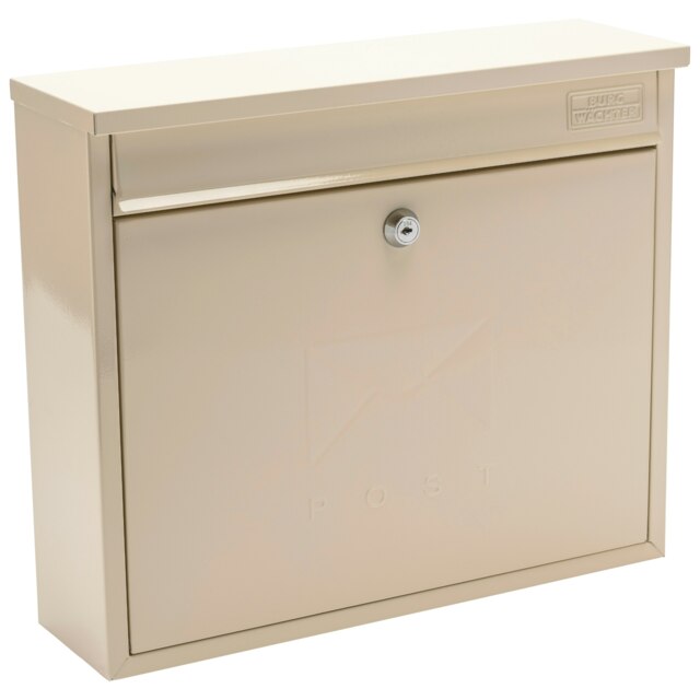 Burg-Wachter Elegance Wall Mounted Galvanised Stell Lockable Weatherproof Ppost Box - 36x31x11cm Cream Antique Cream