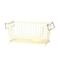 Buckingham Multi-Purpose Stackable Storage Organising Basket 30.5 x 16 x 15 cm Cream