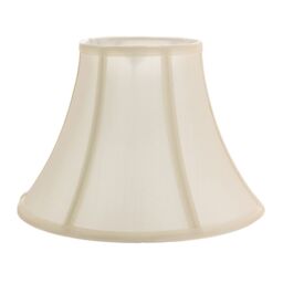 Traditional Empire Shaped 12 Inch Lamp Shade in Rich Silky Cream Cotton Fabric Cream Cream 1