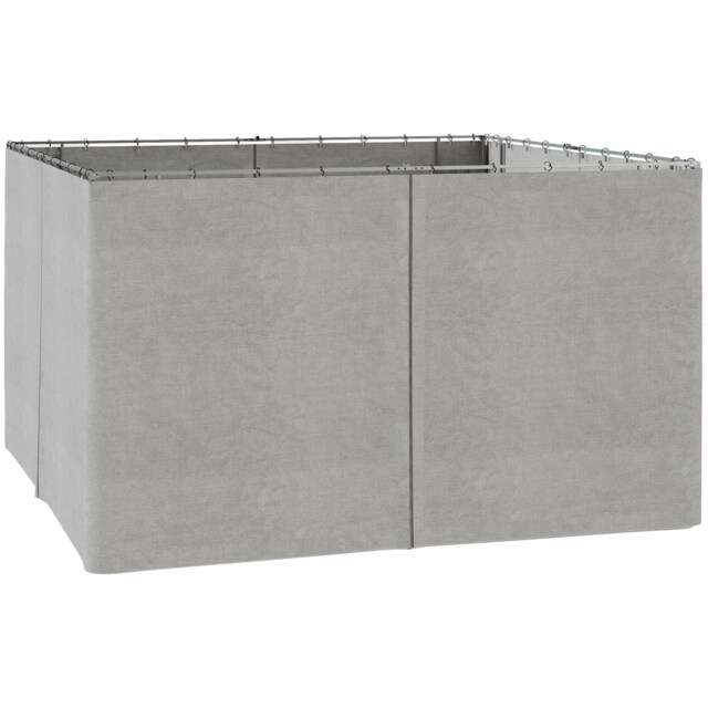 Outsunny 3 x 4(m) Universal Gazebo Replacement Sidewall Set, 4 Panels, Grey Grey