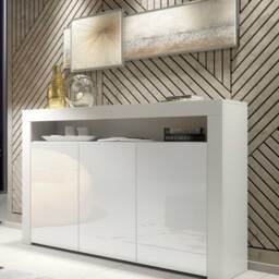 TV Unit TV Stand Sideboard Storage Cabinet Cupboard White High Gloss 155cm