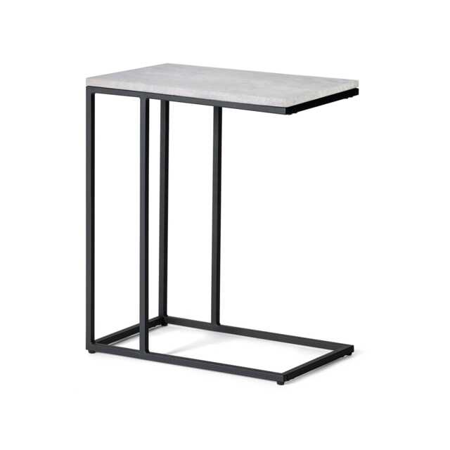 Harstad Drinks Table in Concrete and Black