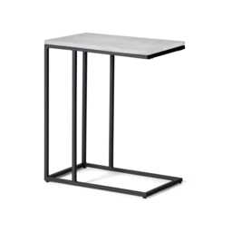 Harstad Drinks Table in Concrete and Black