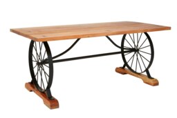 Interiors by Premier Distinctive Sturdy Acacia Wood Dining Table For Livingrooms, Unique Rectangular Wooden Table For Patio Brown