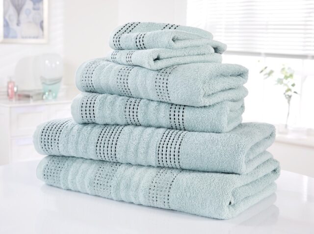 Spa Pure Cotton Super Soft And Absorbent Towel Blue Face cloth 1