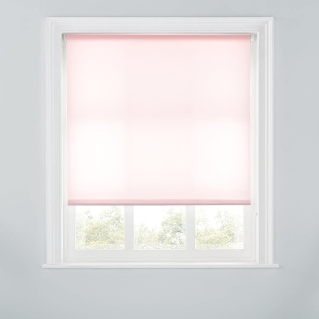 A.Unique Home Premium Trimmable Daylight Roller Window Blind - Light Filtering Fabric - 3FT - PINK - 90CM (W) x 170CM (L)