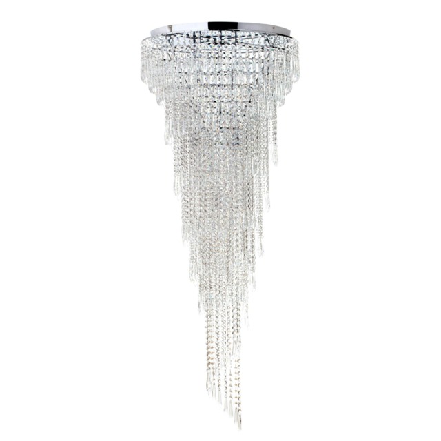 BHS Leila 7 Light Flush Ceiling Light, Chrome