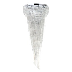 BHS Leila 7 Light Flush Ceiling Light, Chrome