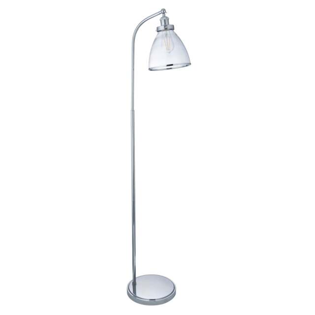 Brunswick Polished Nickel & Glass Task Floor Lamp