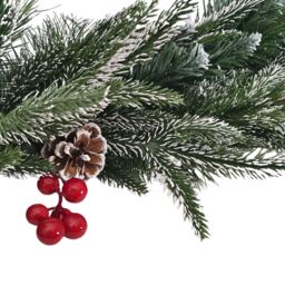 Premier 180cm (6ft) Festive New Jersey Christmas Garland PVC Tips With Berries And Cone