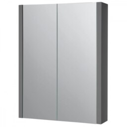 Mirror Bathroom Cabinet 500mm Wide - Storm Grey Gloss - (Urban) Grey Grey 1