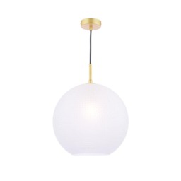 Daphne 1-Light Gold and Frosted Glass Pendant