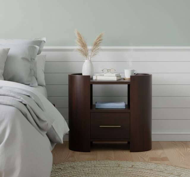 Artisan Furniture Solid Wood Valencia Bedside Table, 1 Drawer , 1 Shelf
