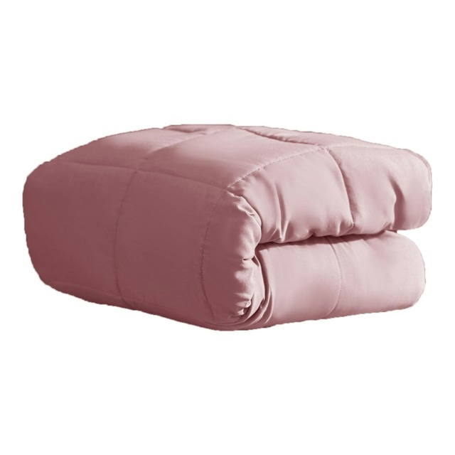 OHS Weighted Blanket 8kg Quilted, 150x200cm - Blush Pink