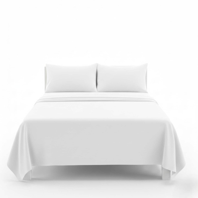 Easy Care Flat Bed Sheet Polycotton Durable Low Maintenance Bedding White Single