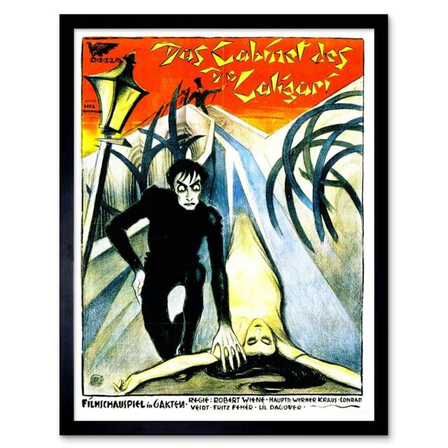 Movie Film Cabinet Doctor Caligari Silent Horror Krauss Germany Framed Wall Art Print