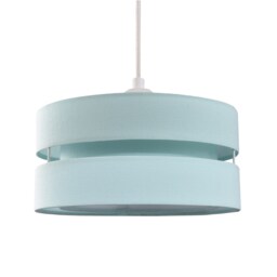 Contemporary Quality Duck Egg Linen Fabric Triple Tier Ceiling Pendant Shade Blue Duck Egg 1