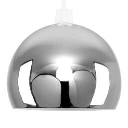 ValueLights Arco Chrome Dome Ceiling Pendant Shade Silver