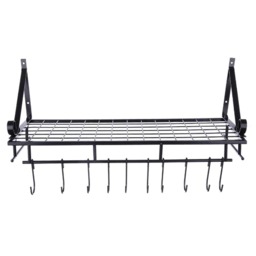 Living and Home Kitchen Wall Mounted Shelves Rack for Pan Storage