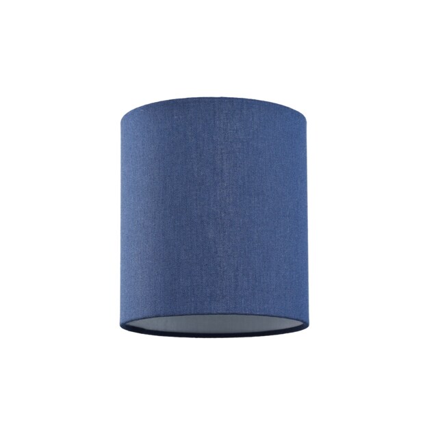 Contemporary and Elegant Midnight Blue Linen Fabric 18cm Cylinder Lamp Shade Blue Midnight Blue 1