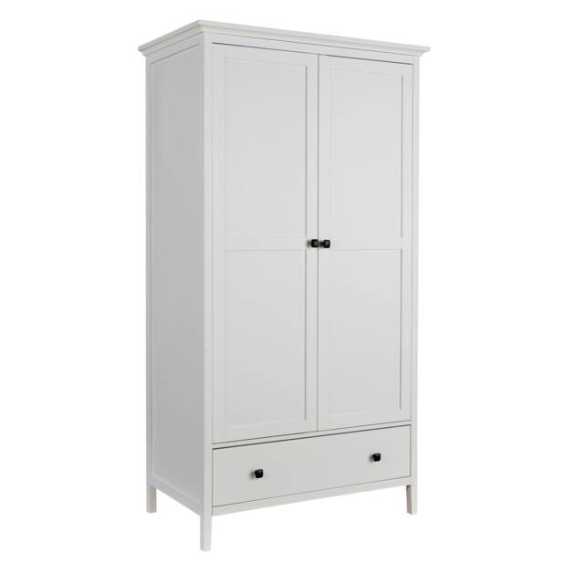 Bellevue 1 Or 2 Door Wardrobe MDF Bedroom Furniture White White